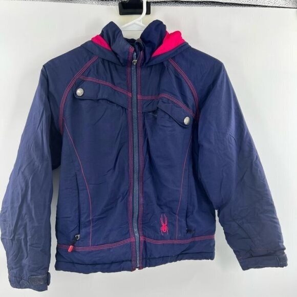 Spyder blue pink snow jacket size 12 womens - Picture 1 of 8
